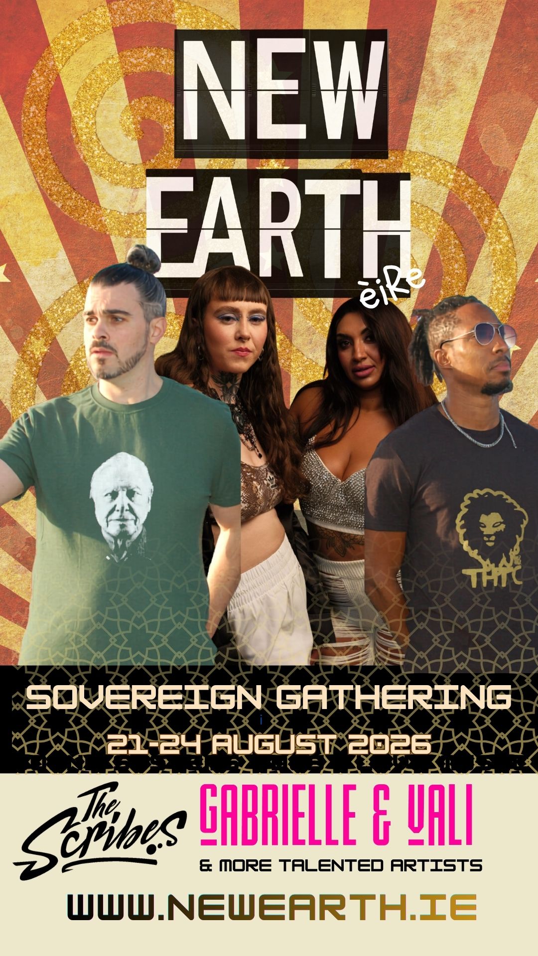 New Earth Sovereign Tour Promo Marketing Posters (Instagram Reel) – 4 New Earth Sovereign Tour Promo Marketing Posters
