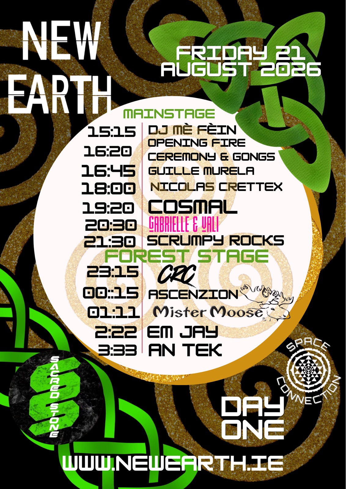 New Earth Line Up Friday