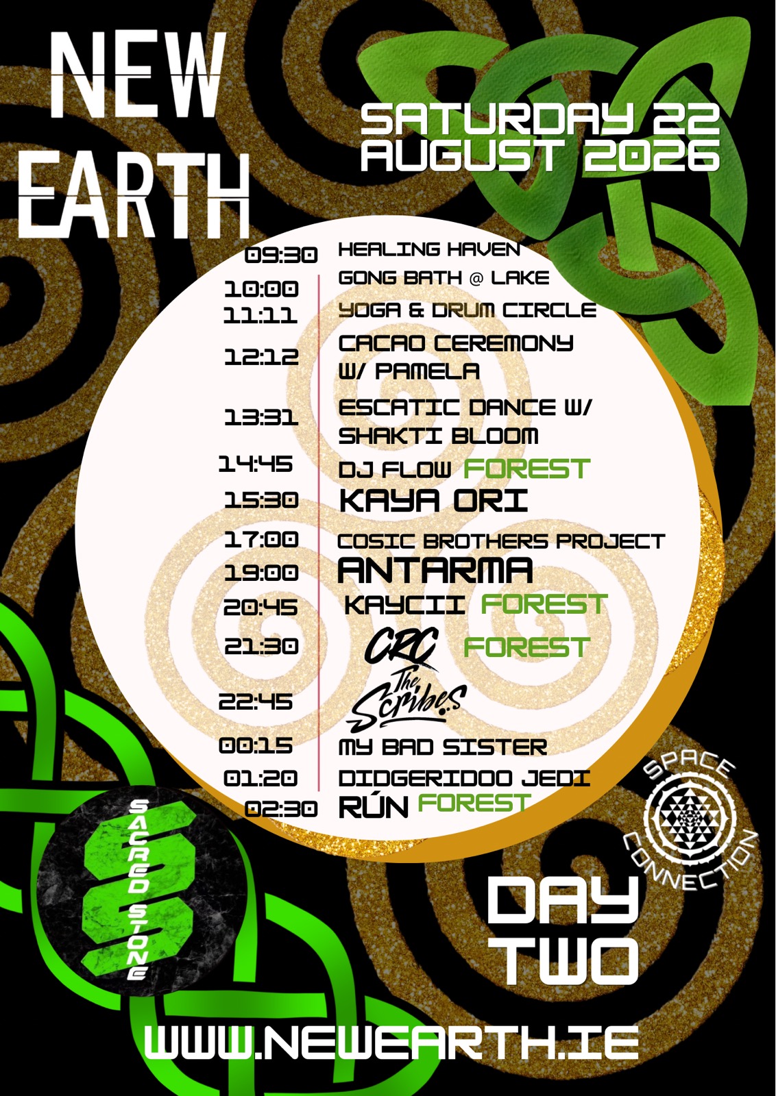 New Earth Line Up Saturday