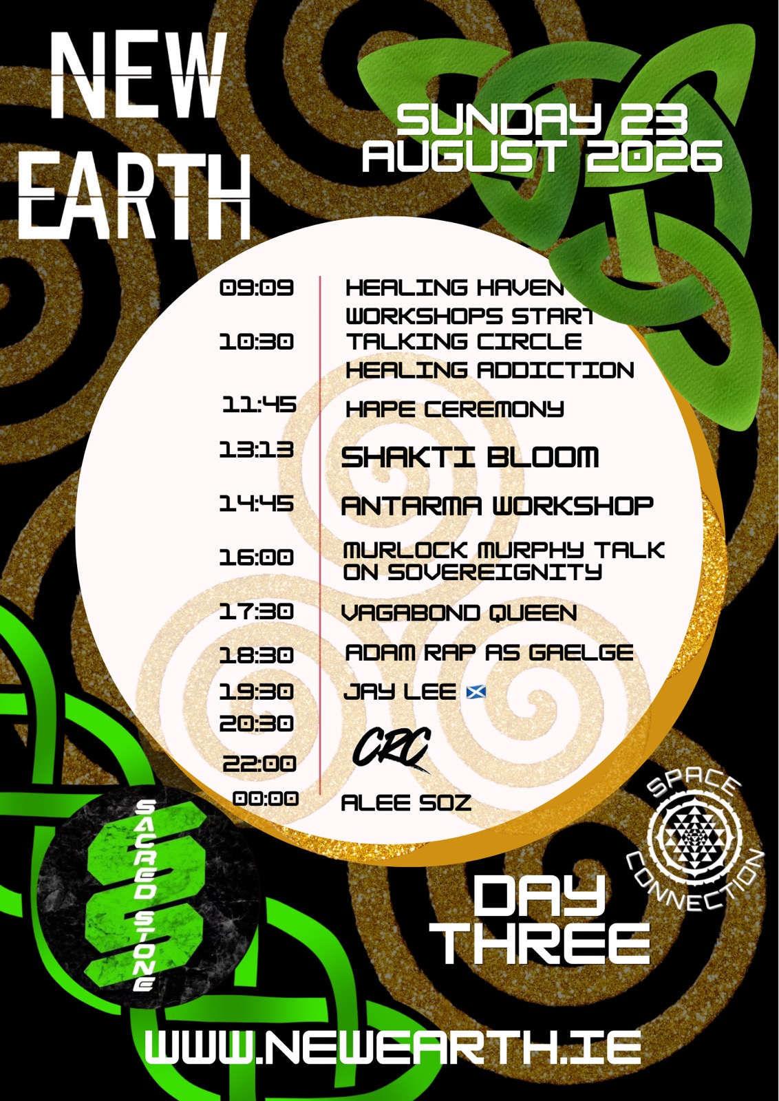 New Earth Line Up Sunday